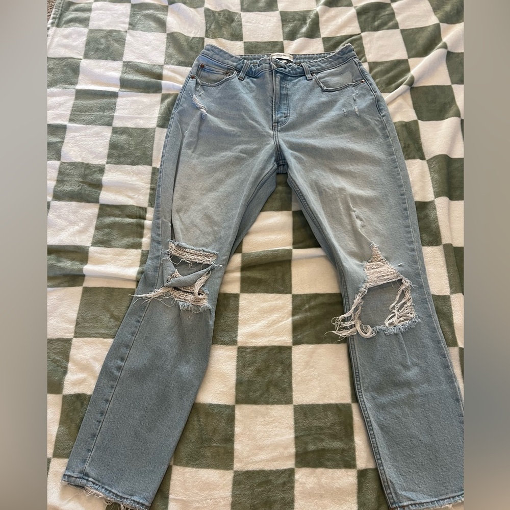 Abercrombie & Fitch curvy skinny high rise  Jeans Distressed